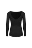 Long Sleeve V-Back Top