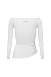Long Sleeve Ruched Off-Shoulder Top